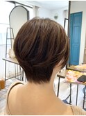 大人ショート×ブラウンベージュ
