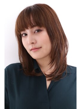 クオーター(QUARTER) ナチュラルウルフ小顔ミディアムハイライトカラー