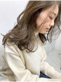 【nude仲井】ブリーチなしアッシュベージュ/重めミディアム