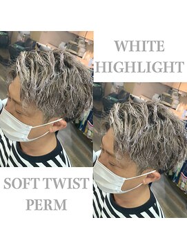 オルヘアサロン(Olu. hair salon) ソフトツイストパーマ×ホワイトメッシュ