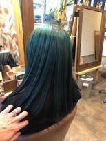 オカズ(Hair room Okazu) ☆アンブレラカラー×グリーン☆