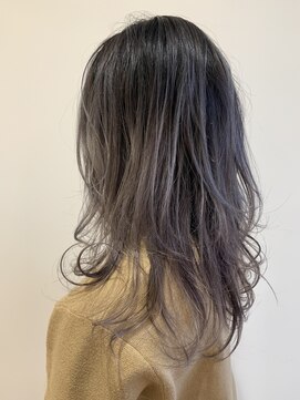 コワファースト  させぼ五番街店(COIFF1RST) ホワイトグレー×バレイヤージュ