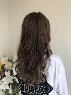 アンジュール バレイヤージュ風ハイライト