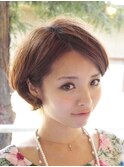 前髪長め大人小顔ショート30代40代50代　藤沢