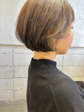 レトン 銀座(leton) 丸みショートボブ/美髪/切りっぱなしボブ/銀座