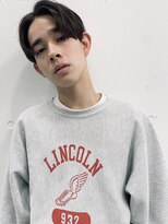 センターパートニュアンスパーマワンカールパーマ韓国コンマヘア