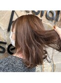 ロブ×ほんのりピンクブラウン◇町屋/似合わせカット