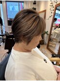 白髪ぼかし×ショートボブ【平塚・秦野・二宮・小田原・茅ヶ崎】