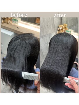 アリアバイエクラート 新宿南口店(ARiA by ECLART) ビフォーアフター根元縮毛矯正