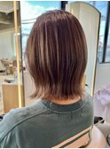 くびれボブ/ハイライトマロンベージュ20代30代40代50代
