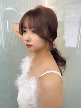 ボタン ハカタ(VOTAN hakata) 【ろみおStyle】結んだ時の顔周りカット/アッシュブラウン