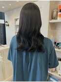 福山美容室caary 透明感イルミナカラーシースルーブラック20代