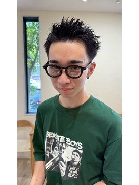 シフト(SHEEFT) 黒髪ビジネスアップバング爽やかメンズカット20代30代40代