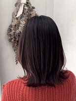 オクユキ(OKUYUKI)&nbsp;外ハネロブ×ダークピンクブラウン