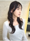 暗めカラー/韓国風巻き/レイヤーカット/髪質改善/縮毛矯正/池袋