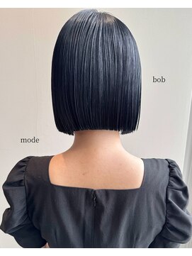 ホロ 渋谷(hollo) 切りっぱなしボブタッセルボブ縮毛矯正