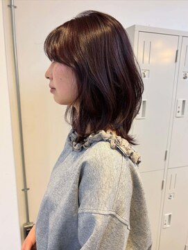 クラフト ヘア デザイン(CRAFT HAIR DESIGN) 【CRAFT渡邉】韓国風くびれミディアム / ピンクバイオレット