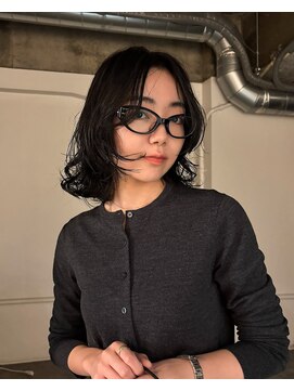 マーケット(MARKET) 【黒髪ボブ×パーマ】ニュアンスパーマ/ミディアムウルフ