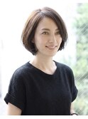 30代40代50代大人可愛いひし形ボブ　ワンカール　大人ボブ