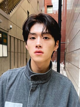 メンズヘア ガーデン 銀座(Men's hair GARDEN) センターパート曲がる縮毛矯正フェザーパーマ銀座一丁目