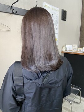 サンズヘアー(3’s hair) *セミロング×顔周りレイヤー×グレージュカラー*