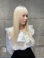 Nuuk 立川 ケアブリーチ/ハイトーン/ブリーチ【ヌーク】&nbsp;ミルクティーブロンド/ケアブリーチ/レイヤーカット/立川/立川駅
