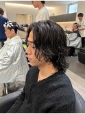 メンズミディアム/メンズウルフ/ボブパーマ/平成/栄