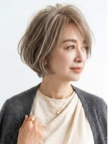 ヘアスタジオルース(HAIR STUDIO LUZ)&nbsp;40代50代60代の大人ボブ/白髪ぼかしハイライト/堀江/北堀江