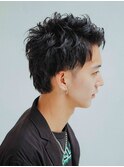 刈り上げアップバング