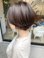 ショートオンリーサロントス(short only salon TOSS) 大人可愛いピンクブラウンショートボブ