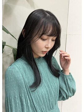 アッシュ 名駅(ASCH) イメチェン/ダークブラウン/フェニミン/前髪カット/韓国