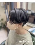 【デザインカット】ハンサムショート×ダークグレー担当木曽
