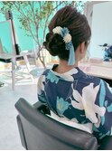 浴衣に合う大人可愛いアップスタイル
