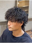 【京都パーマ】襟足あり波巻きパーマ