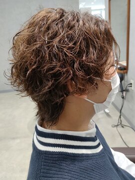 リット×ベリエ(Lit.×belier) メンズパーマ波巻きスパイラルパーマツイストパーマウルフカット