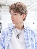 ハバナ 渋谷(HAVANA) メンズカットハイトーンカラーアップバングモテ髪