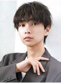 メンズ韓国シースルーマッシュ【無造作緩めスパイラルパーマ】