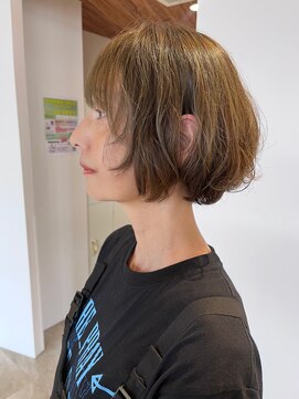 サラビューティーサイト 志免店(SARA Beauty Sight) 【あんstyle】癖を活かした前上がりボブ