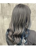 シルバー×ブルーインナーカラー