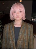 レイヤーボブ&ペールピンク