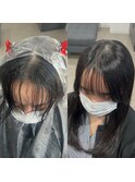 ドライヤーだけで前髪が柔らかく可愛くキマル◎#学園前美容室