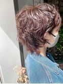 フレンチガーリー冬春パーマ20代30代40代ショートウルフパーマ