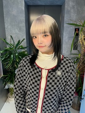 ニューワン バイ ネイバー 立川(Newone by neighbor) レイヤーカットナチュラルハイトーンデザインカラー[立川駅]