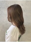オンブレグレージュオリーブベージュ