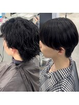 リベル(LIBER)&nbsp;曲がる縮毛矯正/シースルーマッシュ/メンズ/八王子/岩名