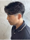 センターパートニュアンスパーマメンズパーマフェザーパーマ高崎