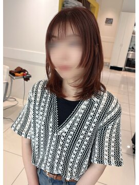 バサ 江古田店(BASSA) 【Runa】姫カットレイヤー/ピンクブラウン