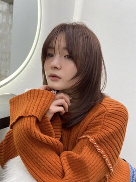 ガーデン 渋谷(GARDEN) ミディアム　ニュアンスパーマ　似合わせカット　ベージュカラー