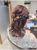 【海浜幕張 Ripple】編み込み＆アクセ×ハーフアップ