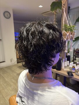 ミハス(Mijas) メンズパーマ【メンズミディアムヘア】ニュアンスパーマ